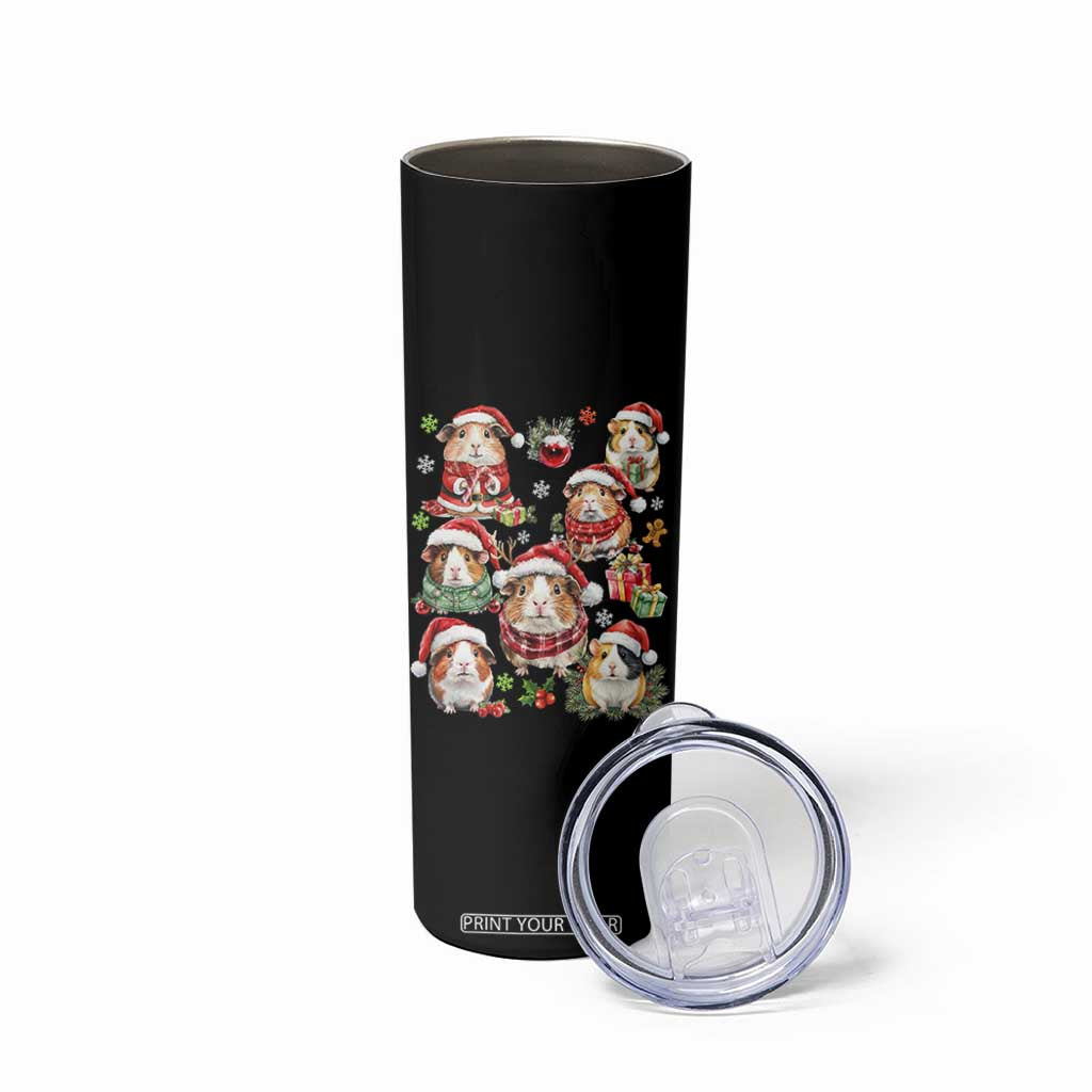 Funny Santa Cavy Squad Skinny Tumbler Christmas Guinea Pig Gift TS12 Print Your Wear