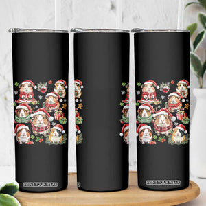 Funny Santa Cavy Squad Skinny Tumbler Christmas Guinea Pig Gift TS12 Print Your Wear
