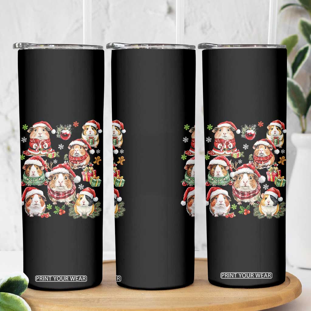 Funny Santa Cavy Squad Skinny Tumbler Christmas Guinea Pig Gift TS12 Print Your Wear