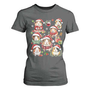 Funny Santa Cavy Squad T Shirt For Women Christmas Guinea Pig Gift TS12 Dark Heather Print Your Wear