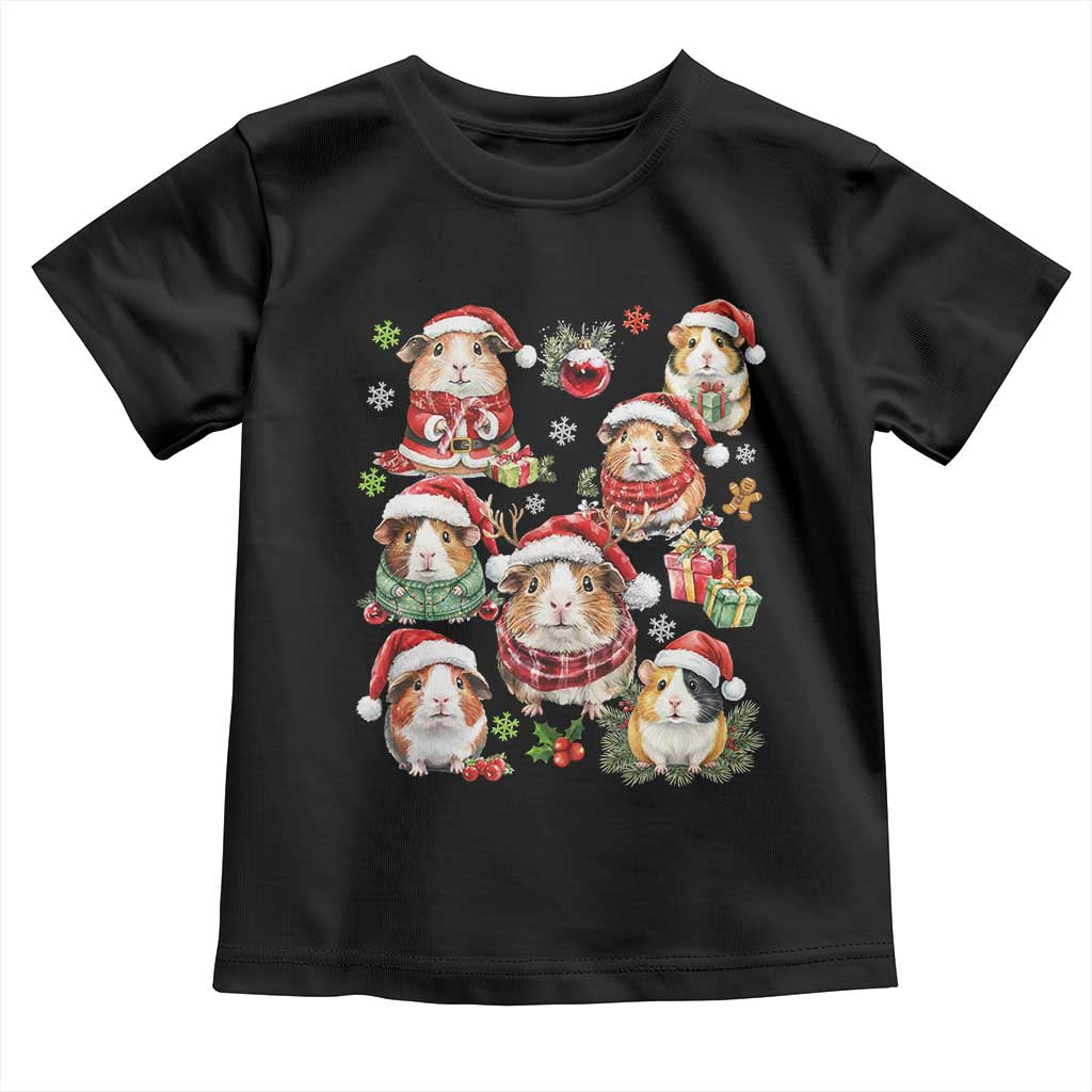 Funny Santa Cavy Squad Toddler T Shirt Christmas Guinea Pig Gift TS12 Black Print Your Wear