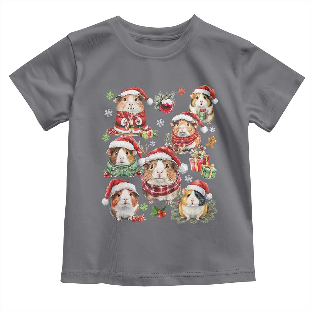 Funny Santa Cavy Squad Toddler T Shirt Christmas Guinea Pig Gift TS12 Charcoal Print Your Wear