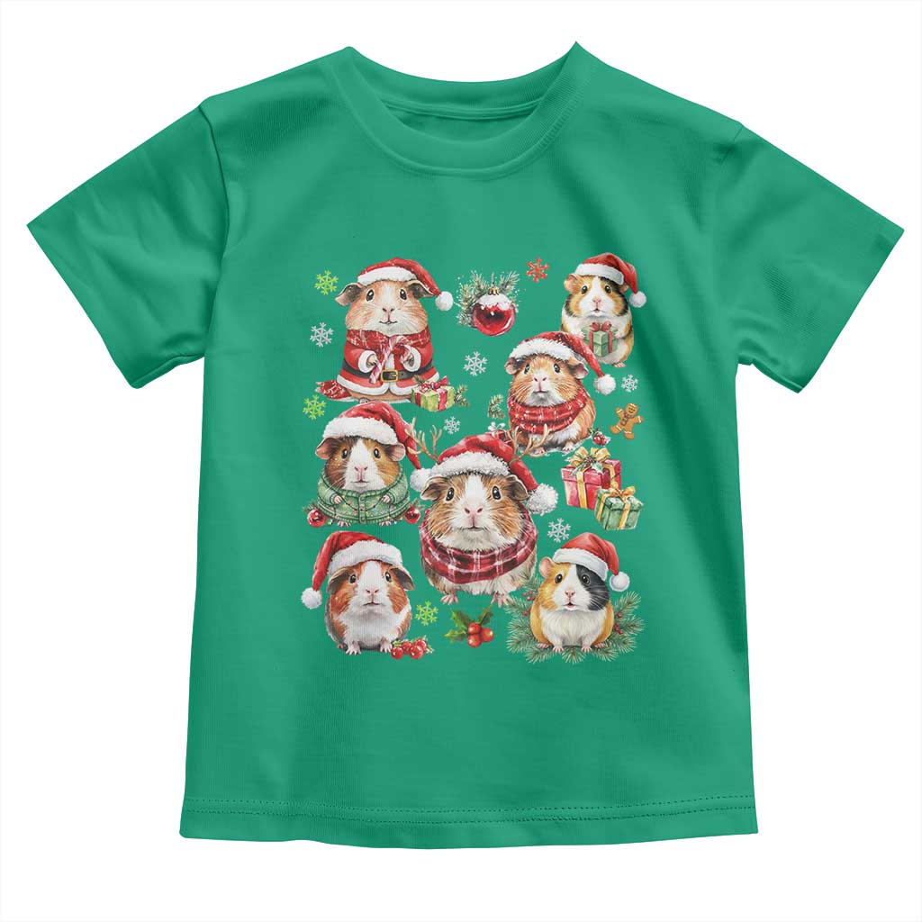 Funny Santa Cavy Squad Toddler T Shirt Christmas Guinea Pig Gift TS12 Irish Green Print Your Wear