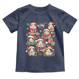 Funny Santa Cavy Squad Toddler T Shirt Christmas Guinea Pig Gift TS12 Navy Print Your Wear