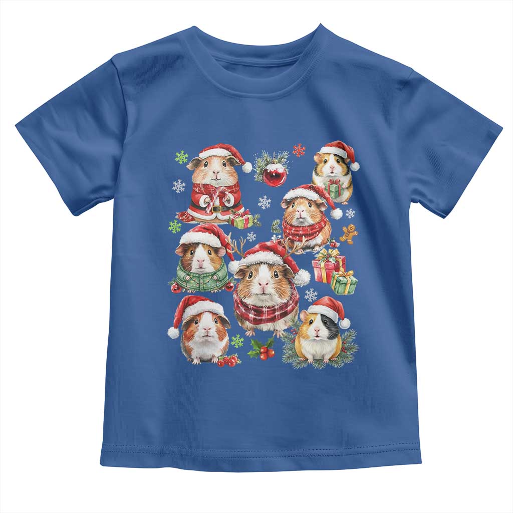 Funny Santa Cavy Squad Toddler T Shirt Christmas Guinea Pig Gift TS12 Royal Blue Print Your Wear