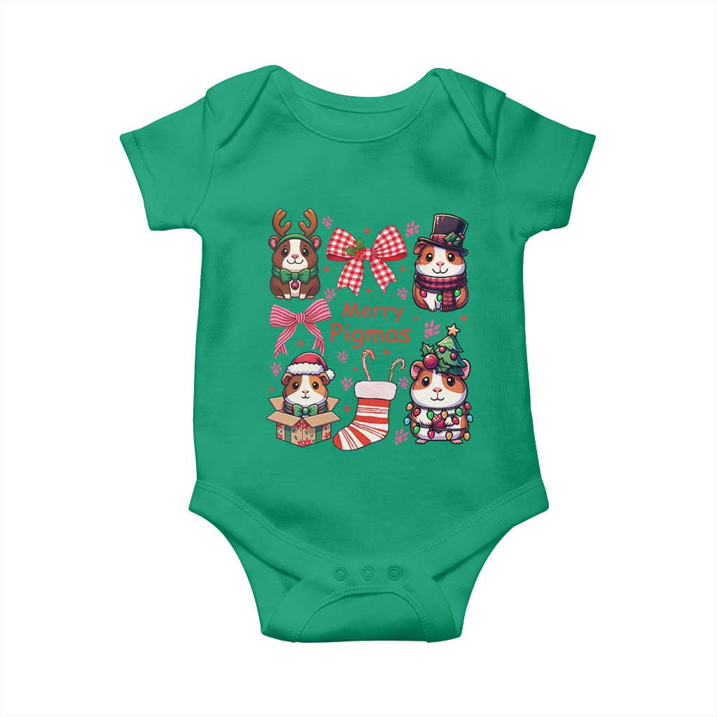 Merry Pigmas Baby Onesie Funny Guinea Pig Cavy Lover Holiday Gift TS12 Irish Green Print Your Wear