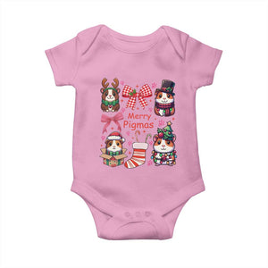 Merry Pigmas Baby Onesie Funny Guinea Pig Cavy Lover Holiday Gift TS12 Light Pink Print Your Wear