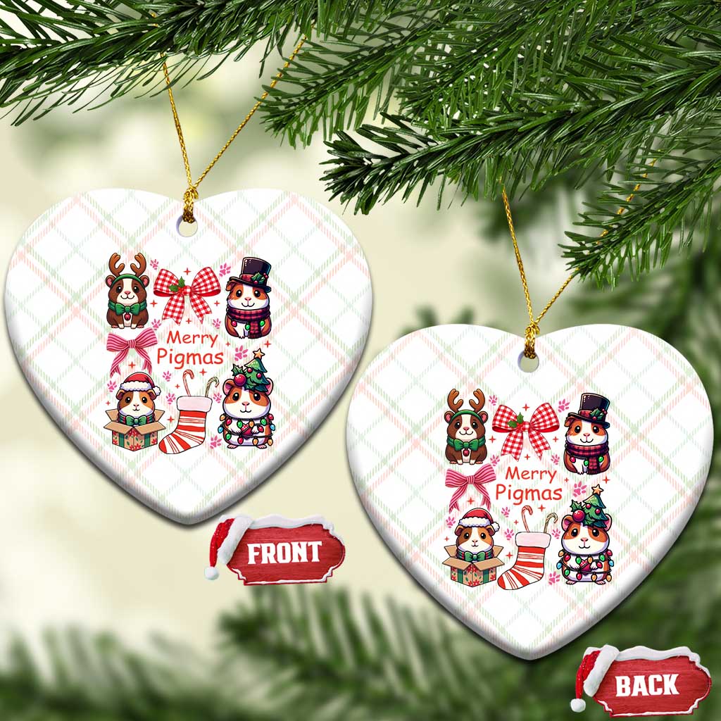 Merry Pigmas Ceramic Ornament Funny Guinea Pig Cavy Lover Holiday Gift TS12 Print Your Wear