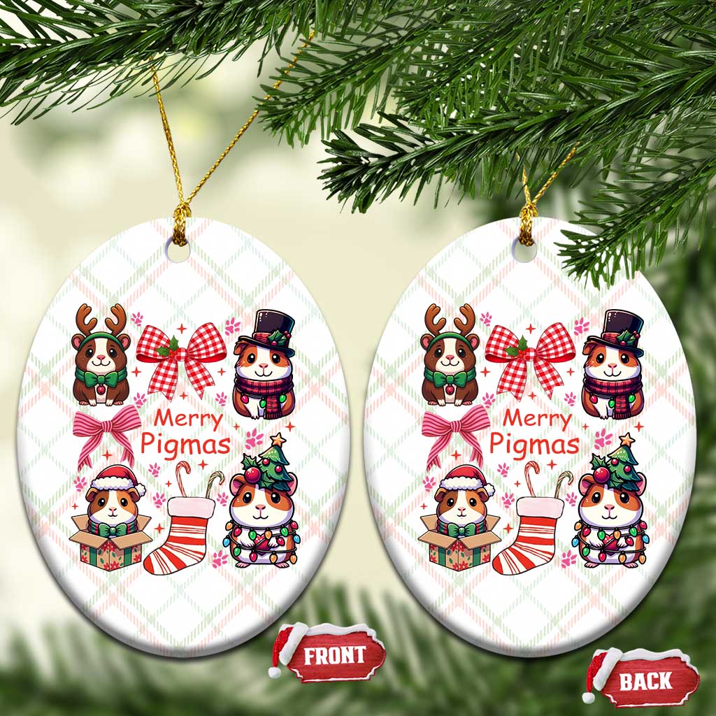 Merry Pigmas Ceramic Ornament Funny Guinea Pig Cavy Lover Holiday Gift TS12 Print Your Wear
