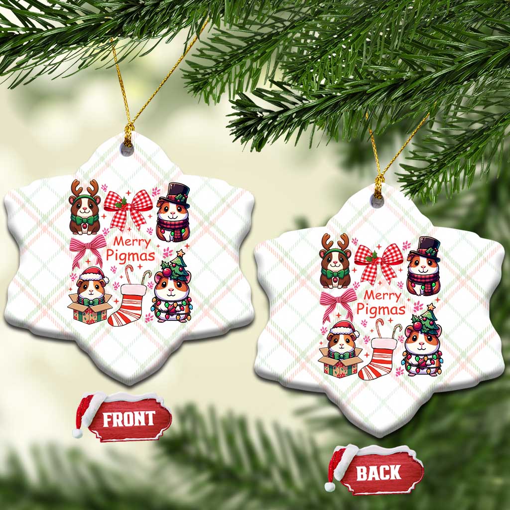 Merry Pigmas Ceramic Ornament Funny Guinea Pig Cavy Lover Holiday Gift TS12 Print Your Wear