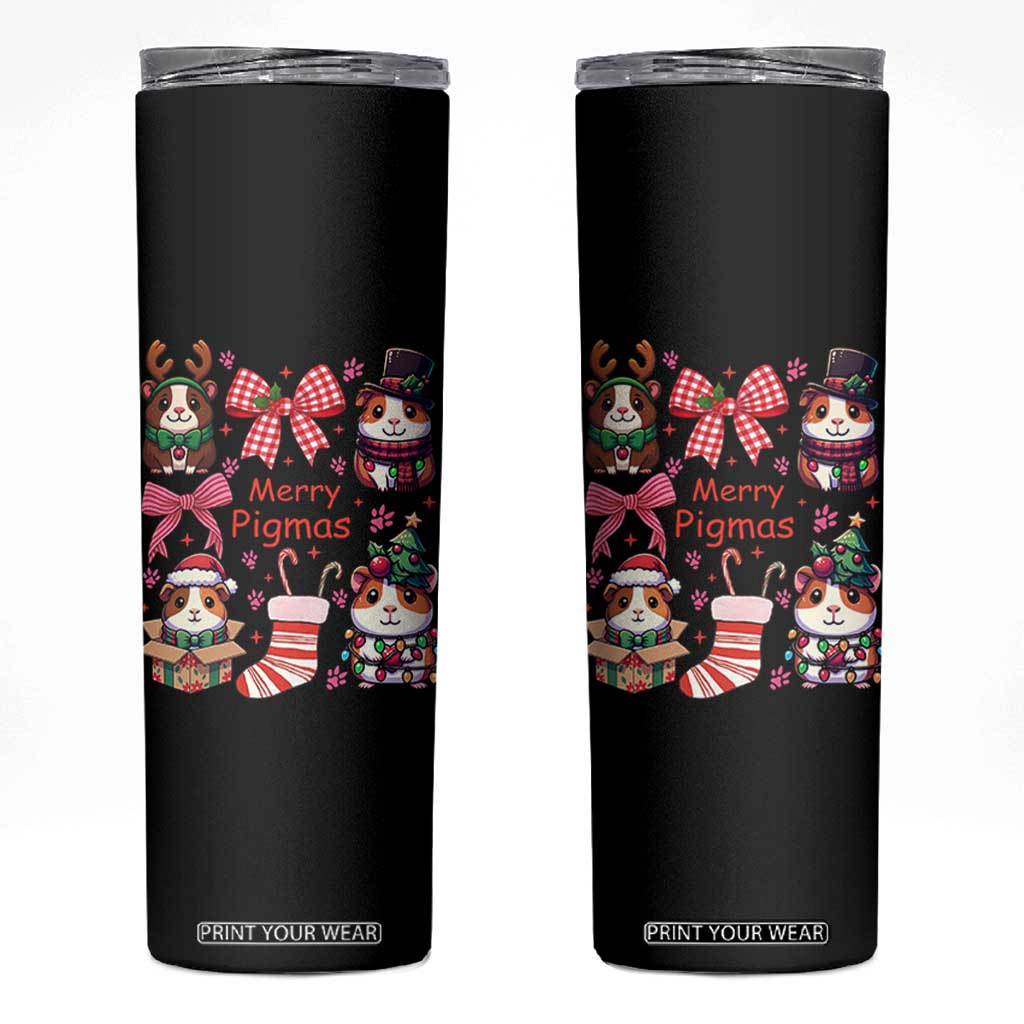 Merry Pigmas Skinny Tumbler Funny Guinea Pig Cavy Lover Holiday Gift TS12 Black Print Your Wear