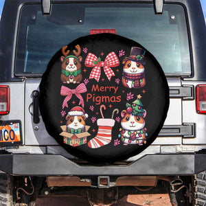 Merry Pigmas Spare Tire Cover Funny Guinea Pig Cavy Lover Holiday Gift TS12 No hole Black Print Your Wear