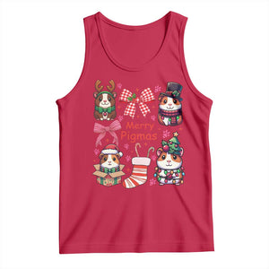 Merry Pigmas Tank Top Funny Guinea Pig Cavy Lover Holiday Gift TS12 Red Print Your Wear
