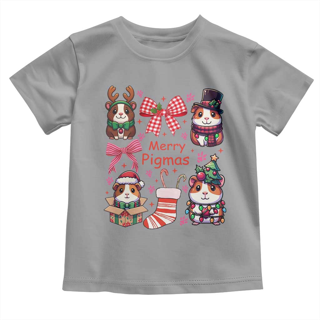 Merry Pigmas Toddler T Shirt Funny Guinea Pig Cavy Lover Holiday Gift TS12 Sport Gray Print Your Wear
