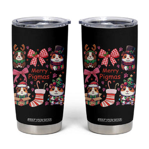 Merry Pigmas Tumbler Cup Funny Guinea Pig Cavy Lover Holiday Gift TS12 Black Print Your Wear