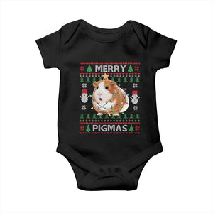 Merry Pigmas Ugly Christmas Baby Onesie Guinea Pig Lover TS12 Black Print Your Wear