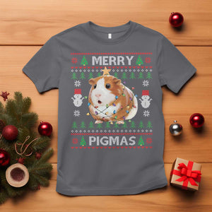 Merry Pigmas Ugly Christmas T Shirt Guinea Pig Lover TS12 Charcoal Print Your Wear