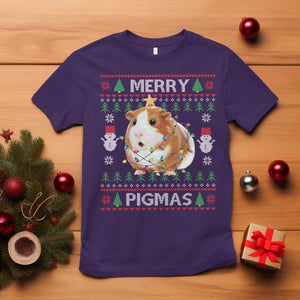 Merry Pigmas Ugly Christmas T Shirt Guinea Pig Lover TS12 Purple Print Your Wear