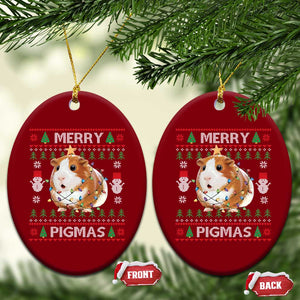 Merry Pigmas Ugly Christmas Ceramic Ornament Guinea Pig Lover TS12 Print Your Wear