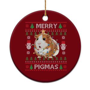 Merry Pigmas Ugly Christmas Ceramic Ornament Guinea Pig Lover TS12 1pc Red Print Your Wear