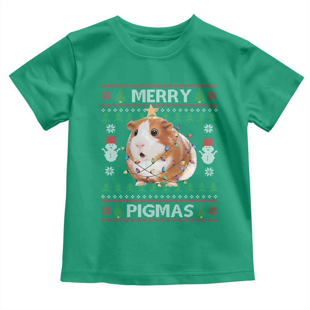 Merry Pigmas Ugly Christmas Toddler T Shirt Guinea Pig Lover TS12 Irish Green Print Your Wear