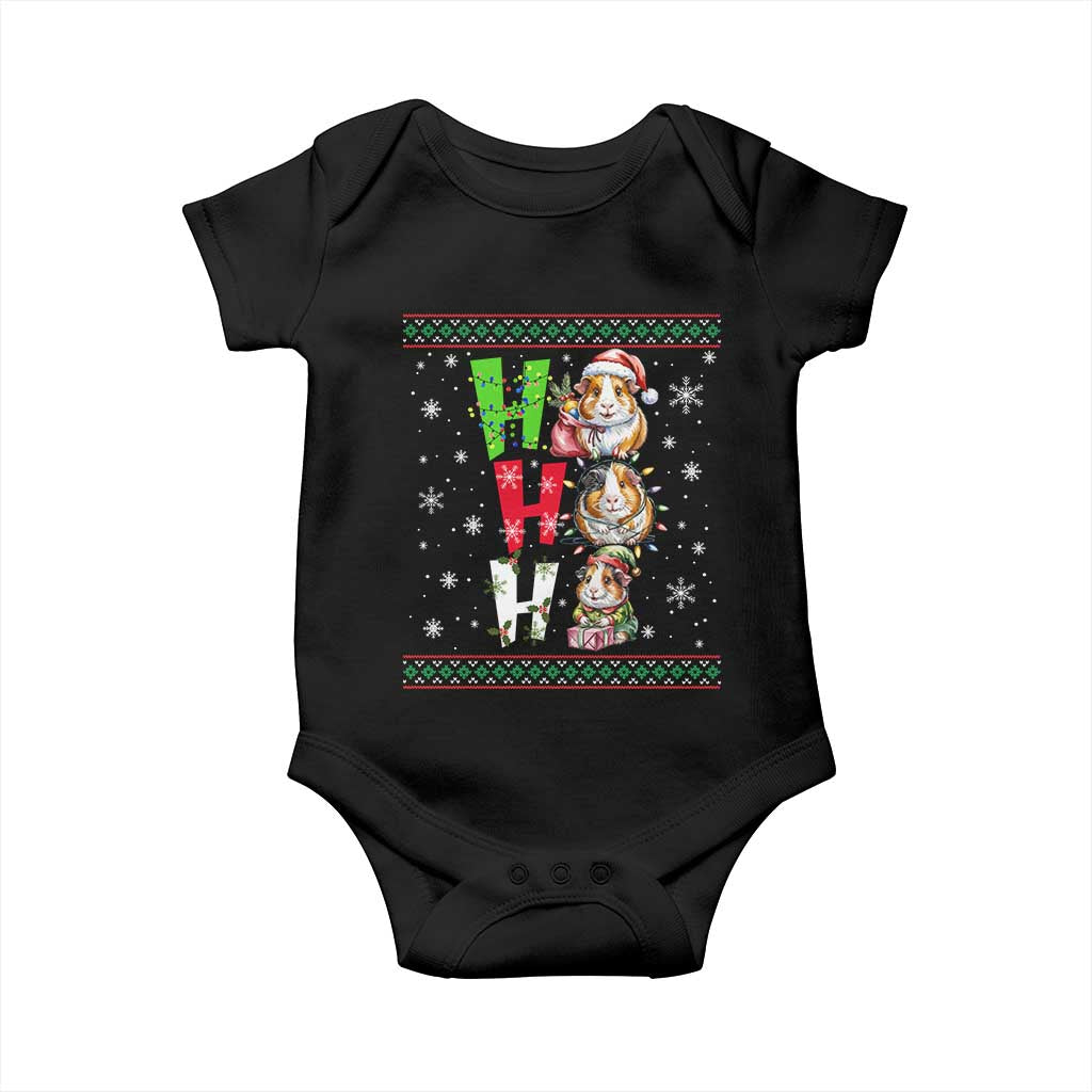 Funny Guinea Pig Ho Ho Ho Ugly Christmas Sweater Baby Onesie Cute Pet Lover TS12 Black Print Your Wear