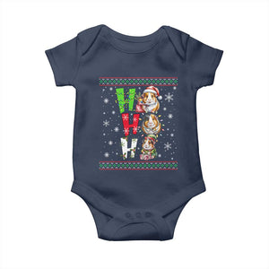 Funny Guinea Pig Ho Ho Ho Ugly Christmas Sweater Baby Onesie Cute Pet Lover TS12 Navy Print Your Wear