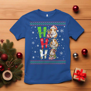 Funny Guinea Pig Ho Ho Ho Ugly Christmas Sweater T Shirt Cute Pet Lover TS12 Royal Blue Print Your Wear