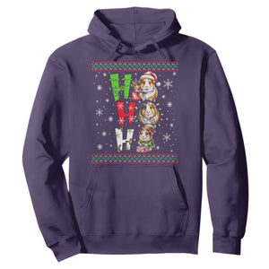 Funny Guinea Pig Ho Ho Ho Ugly Christmas Sweater Hoodie Cute Pet Lover TS12 Purple Print Your Wear