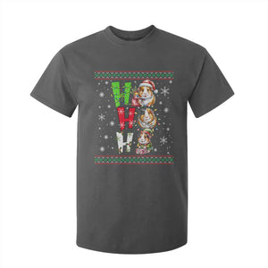 Funny Guinea Pig Ho Ho Ho Ugly Christmas Sweater T Shirt For Kid Cute Pet Lover TS12 Dark Heather Print Your Wear