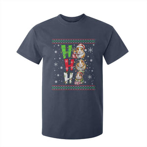 Funny Guinea Pig Ho Ho Ho Ugly Christmas Sweater T Shirt For Kid Cute Pet Lover TS12 Navy Print Your Wear