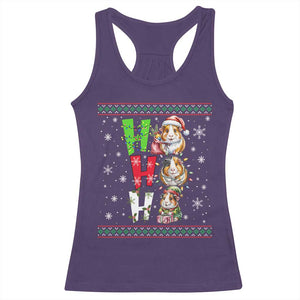 Funny Guinea Pig Ho Ho Ho Ugly Christmas Sweater Racerback Tank Top Cute Pet Lover TS12 Purple Print Your Wear