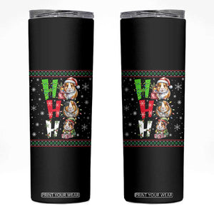 Funny Guinea Pig Ho Ho Ho Ugly Christmas Sweater Skinny Tumbler Cute Pet Lover TS12 Black Print Your Wear