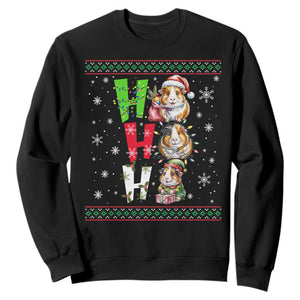 Funny Guinea Pig Ho Ho Ho Ugly Christmas Sweater Sweatshirt Cute Pet Lover TS12 Black Print Your Wear