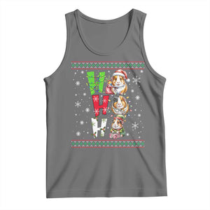 Funny Guinea Pig Ho Ho Ho Ugly Christmas Sweater Tank Top Cute Pet Lover TS12 Black Heather Print Your Wear