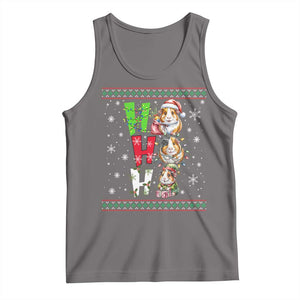 Funny Guinea Pig Ho Ho Ho Ugly Christmas Sweater Tank Top Cute Pet Lover TS12 Deep Heather Print Your Wear