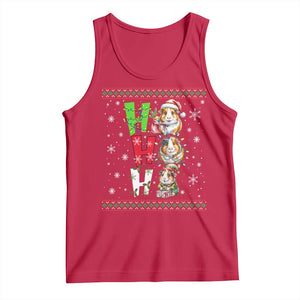 Funny Guinea Pig Ho Ho Ho Ugly Christmas Sweater Tank Top Cute Pet Lover TS12 Red Print Your Wear