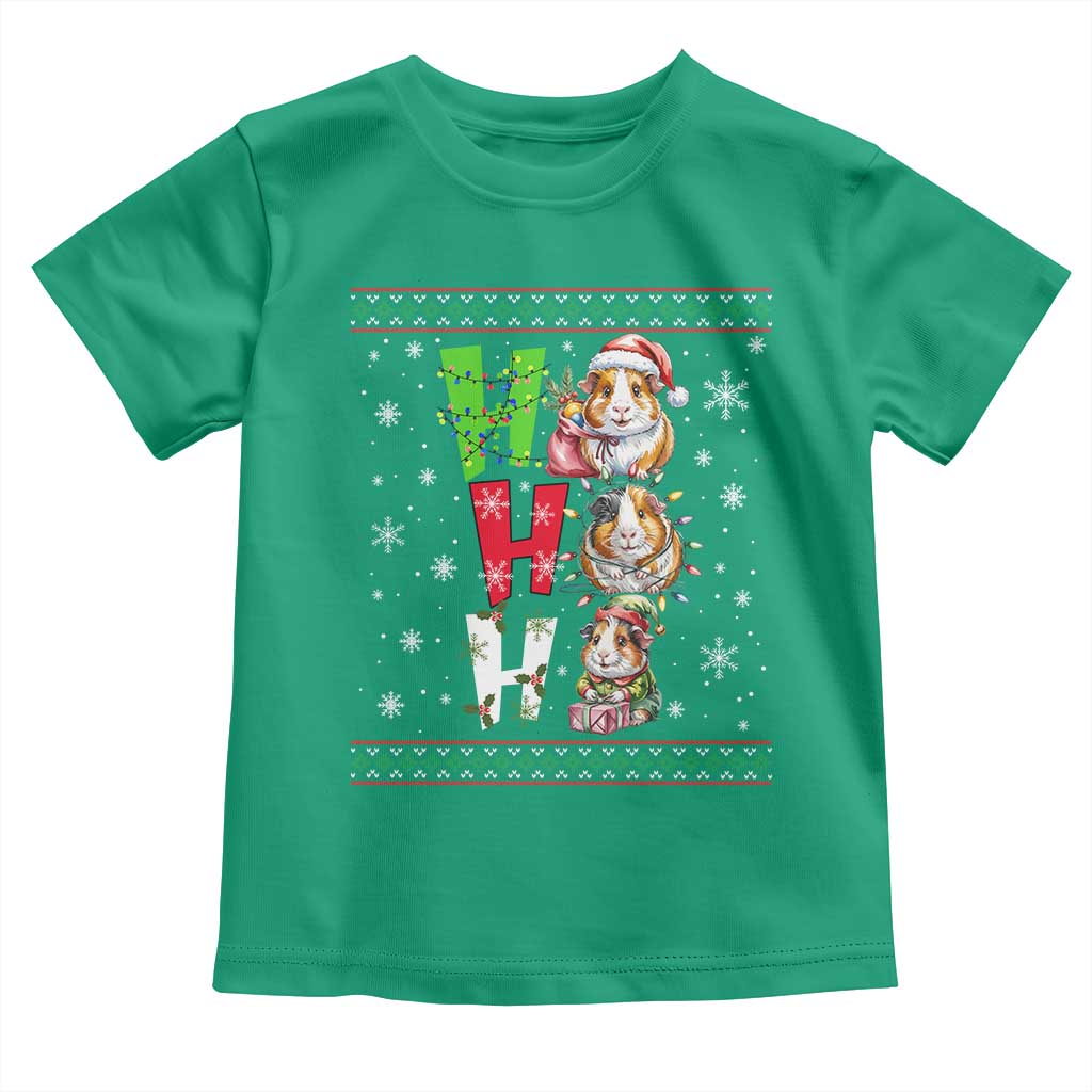 Funny Guinea Pig Ho Ho Ho Ugly Christmas Sweater Toddler T Shirt Cute Pet Lover TS12 Irish Green Print Your Wear