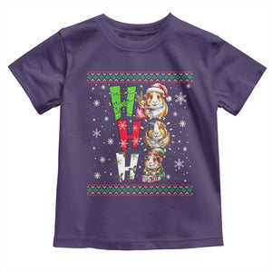 Funny Guinea Pig Ho Ho Ho Ugly Christmas Sweater Toddler T Shirt Cute Pet Lover TS12 Purple Print Your Wear