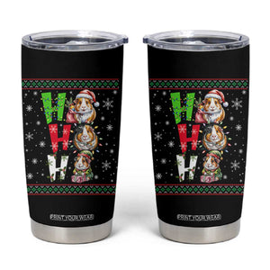 Funny Guinea Pig Ho Ho Ho Ugly Christmas Sweater Tumbler Cup Cute Pet Lover TS12 Black Print Your Wear