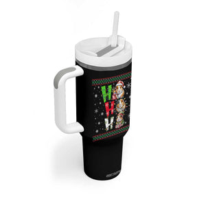 Funny Guinea Pig Ho Ho Ho Ugly Christmas Sweater Tumbler With Handle Cute Pet Lover TS12 Print Your Wear