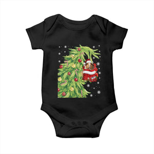 Funny Christmas Guinea In Green Hand Naughty Baby Onesie Cute Pet Lover Gift TS12 Black Print Your Wear