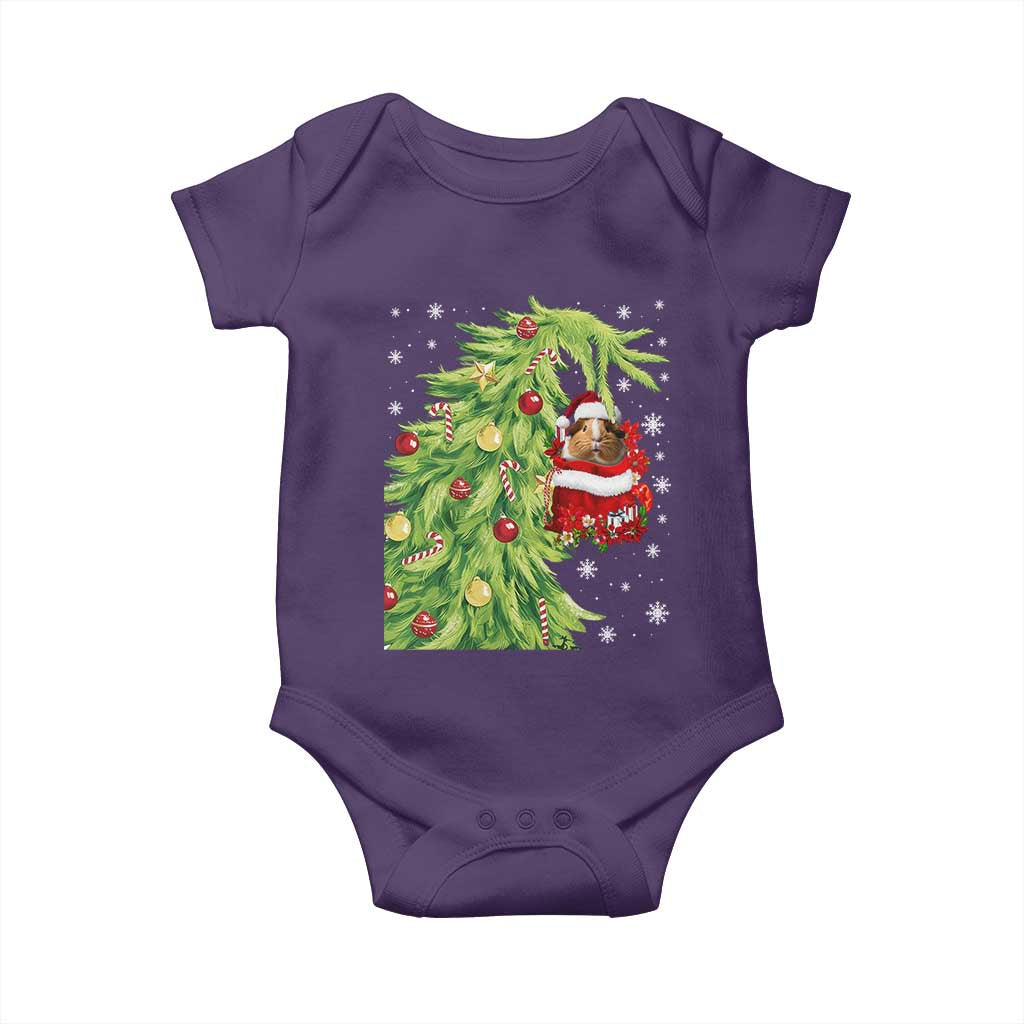 Funny Christmas Guinea In Green Hand Naughty Baby Onesie Cute Pet Lover Gift TS12 Purple Print Your Wear