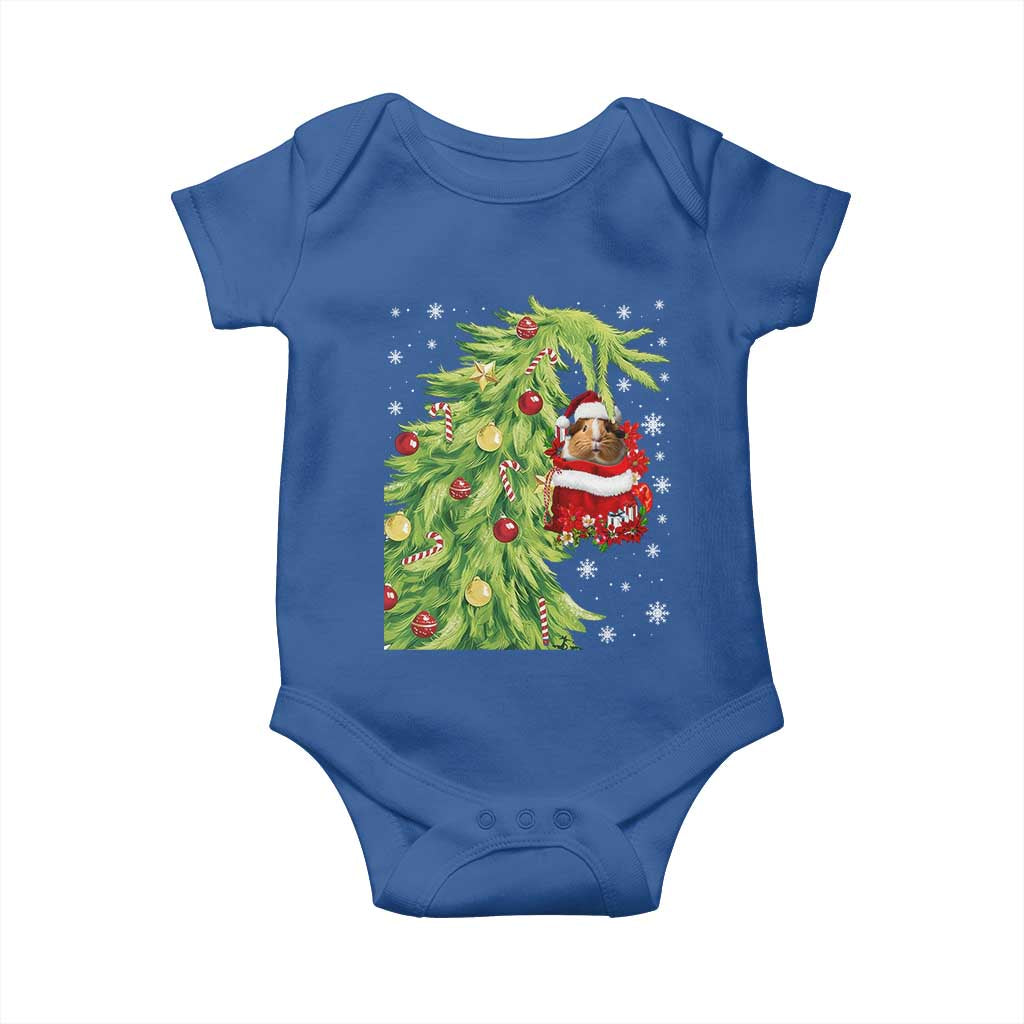 Funny Christmas Guinea In Green Hand Naughty Baby Onesie Cute Pet Lover Gift TS12 Royal Blue Print Your Wear