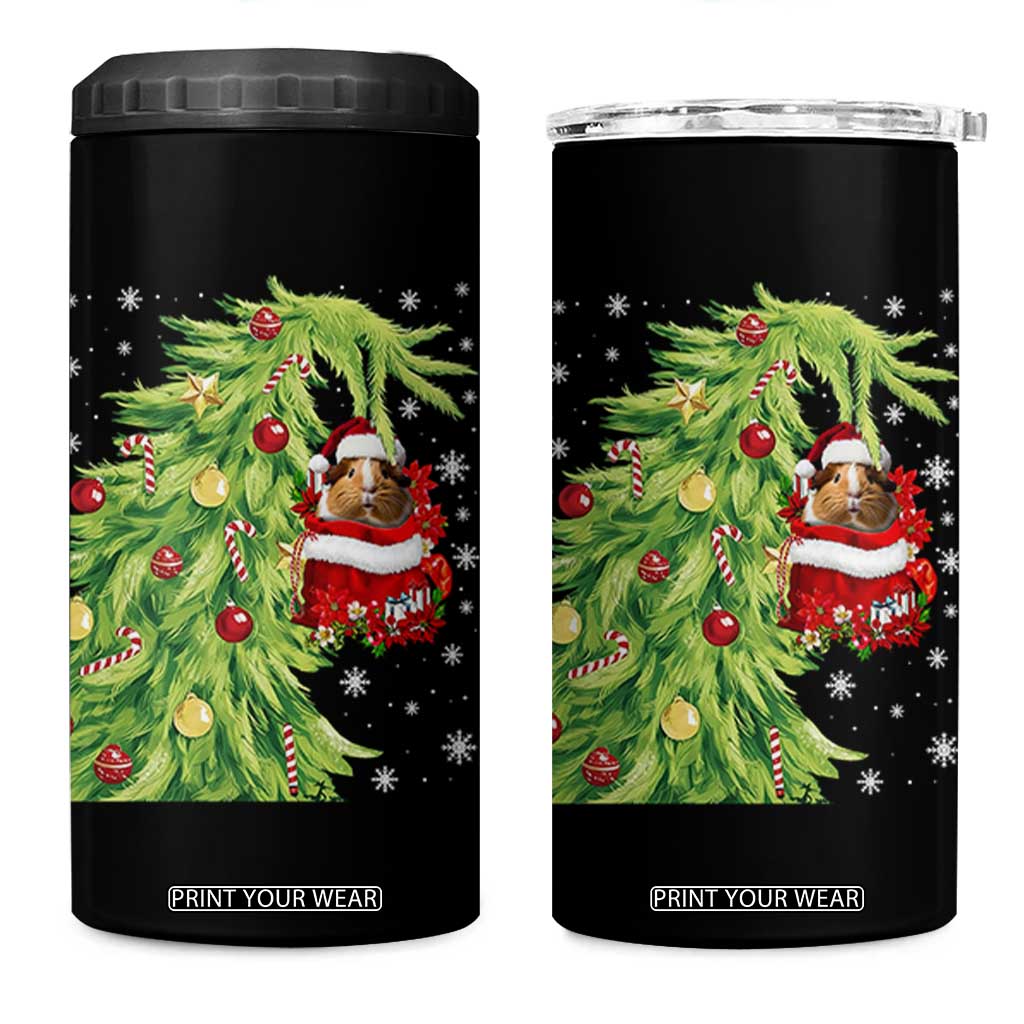 Funny Christmas Guinea In Green Hand Naughty 4 in 1 Can Cooler Tumbler Cute Pet Lover Gift TS12 One Size: 16 oz Black Print Your Wear
