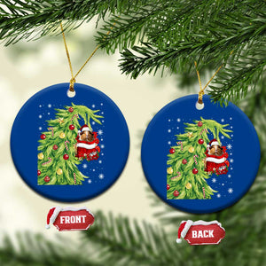 Funny Christmas Guinea In Green Hand Naughty Ceramic Ornament Cute Pet Lover Gift TS12 1pc Blue Print Your Wear