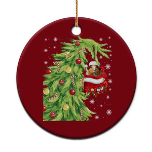 Funny Christmas Guinea In Green Hand Naughty Ceramic Ornament Cute Pet Lover Gift TS12 1pc Red Print Your Wear