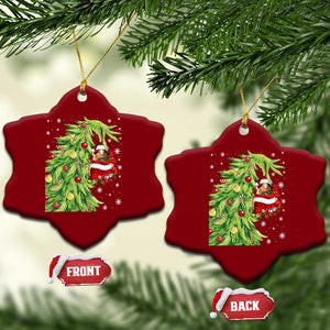 Funny Christmas Guinea In Green Hand Naughty Ceramic Ornament Cute Pet Lover Gift TS12 Print Your Wear