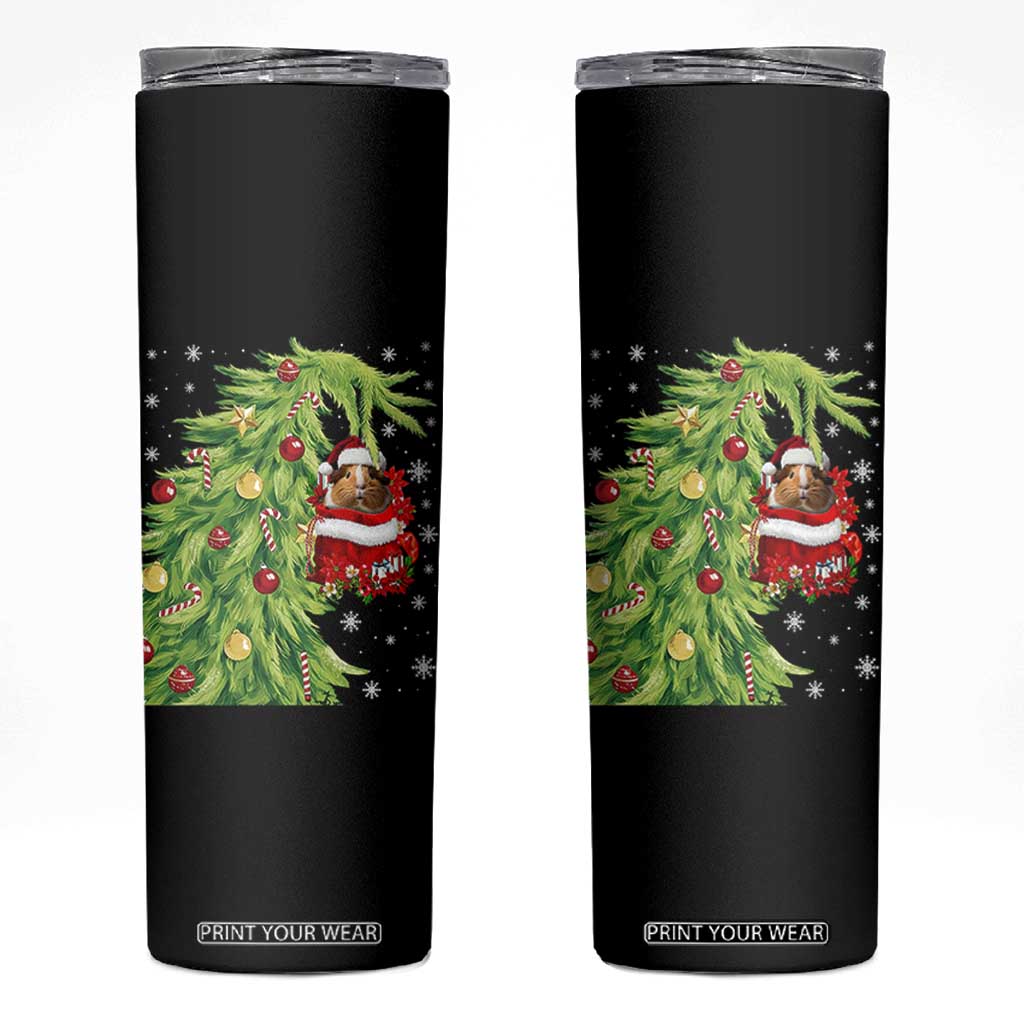 Funny Christmas Guinea In Green Hand Naughty Skinny Tumbler Cute Pet Lover Gift TS12 Black Print Your Wear