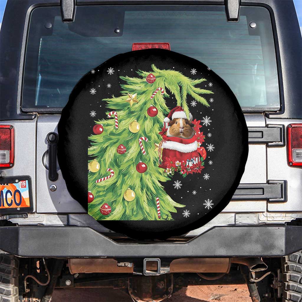 Funny Christmas Guinea In Green Hand Naughty Spare Tire Cover Cute Pet Lover Gift TS12 No hole Black Print Your Wear
